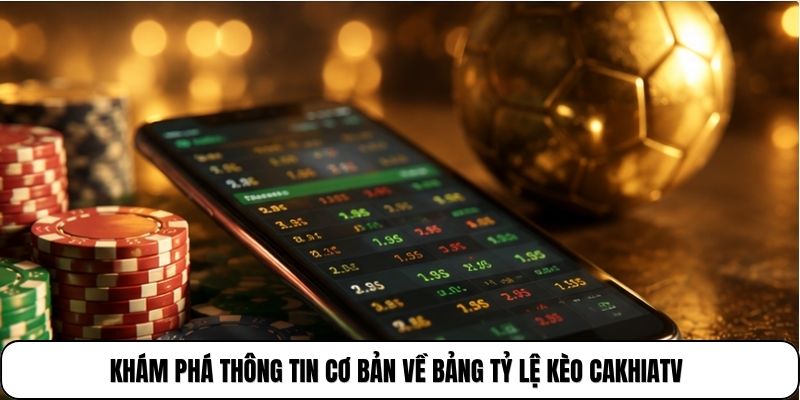 Khám phá thông tin cơ bản về bảng tỷ lệ kèo Cakhiatv
